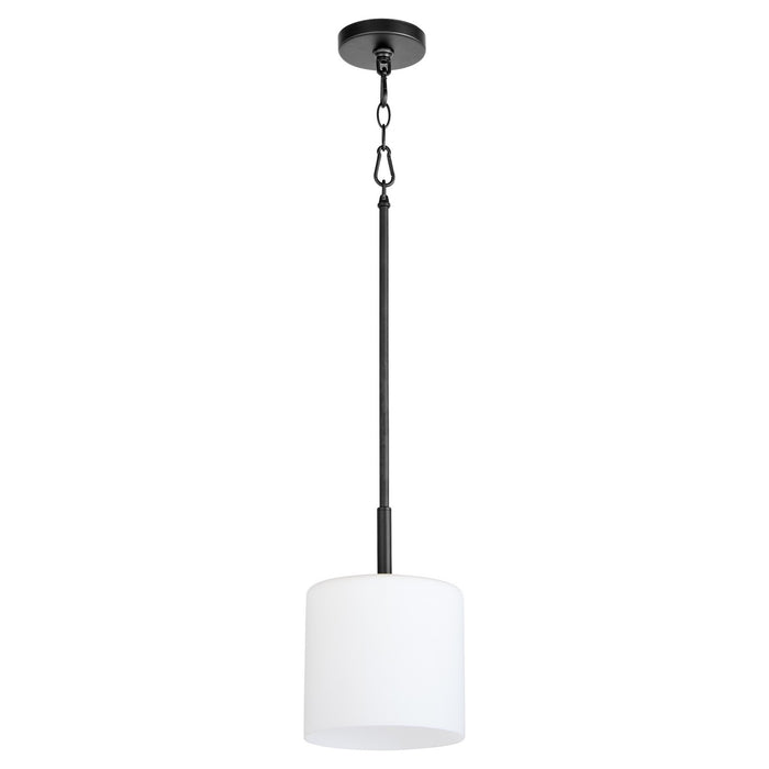 Quorum 3307-59 One Light Pendant, Matte Black