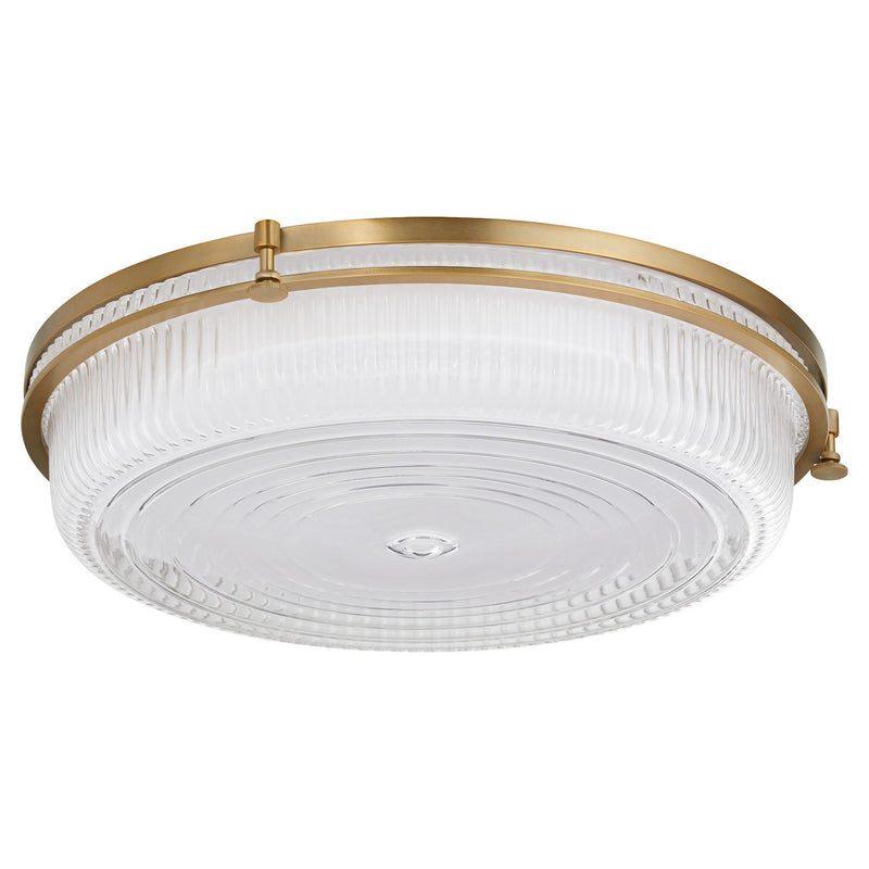 Quorum 368-18-47 LED Ceiling Mount, Brushed Brass