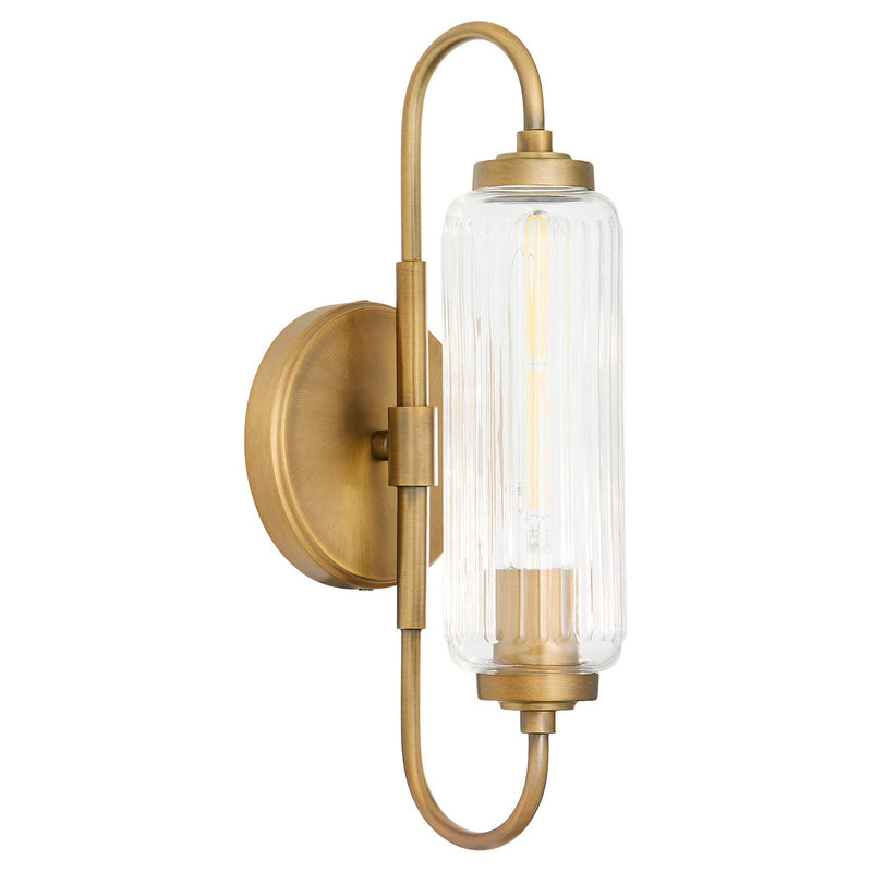 Quorum 5015-1-47 One Light Wall Mount, Brushed Brass