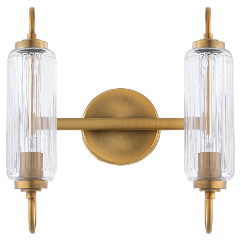 Quorum 5015-2-47 Two Light Vanity, Brushed Brass