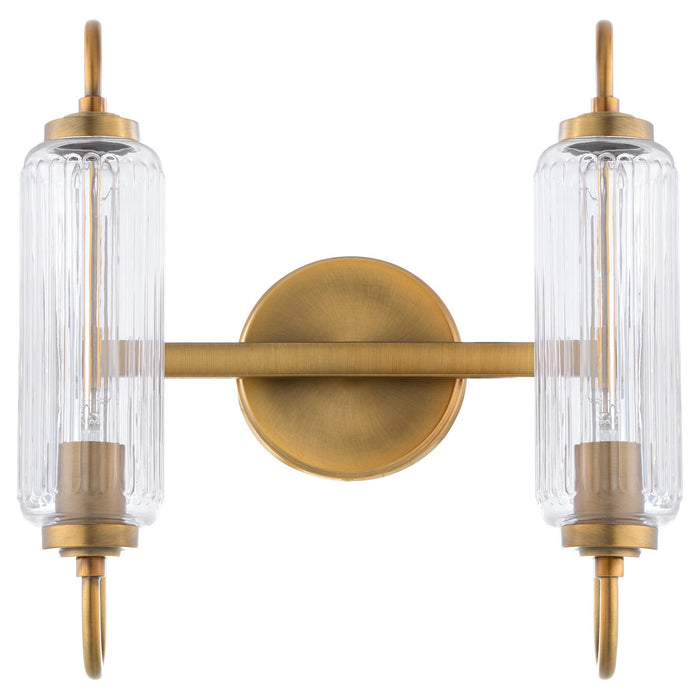 Quorum 5015-2-47 Two Light Vanity, Brushed Brass