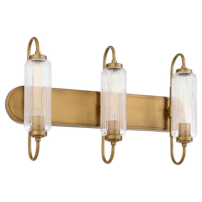 Quorum 5015-3-47 Three Light Vanity, Brushed Brass