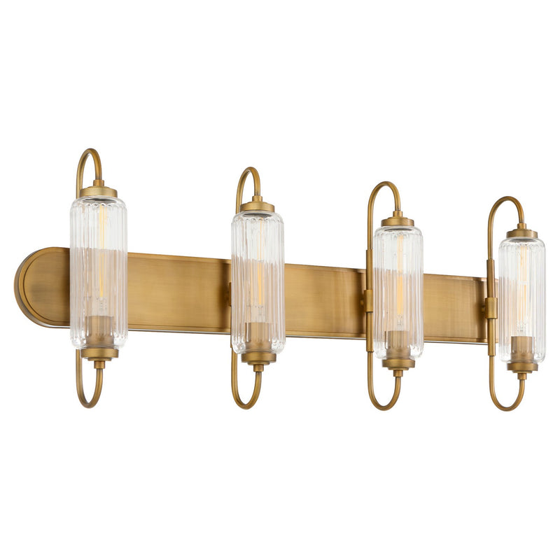 Quorum 5015-4-47 Four Light Vanity, Brushed Brass
