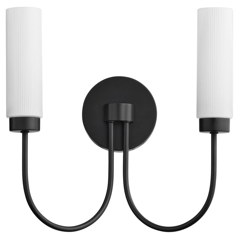 Quorum 5024-2-59 Two Light Wall Mount, Matte Black