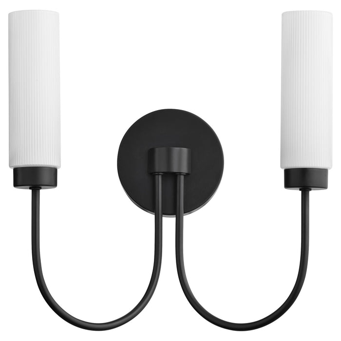 Quorum 5024-2-59 Two Light Wall Mount, Matte Black