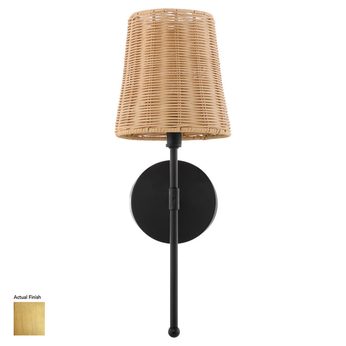 Quorum 5123-1-47 One Light Wall Mount, Brushed Brass