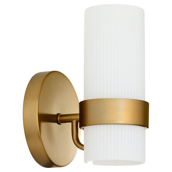 Quorum 5169-1-47 One Light Wall Mount, Brushed Brass