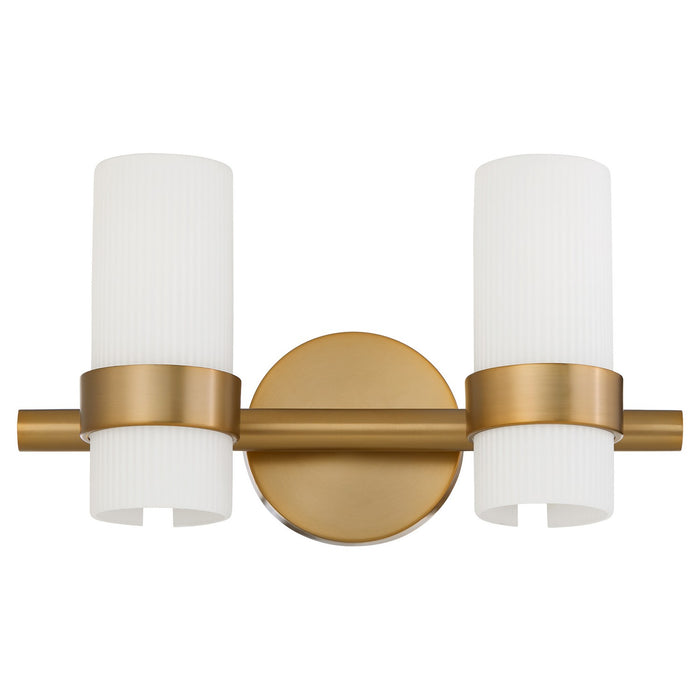 Quorum 5169-2-47 Two Light Vanity, Brushed Brass