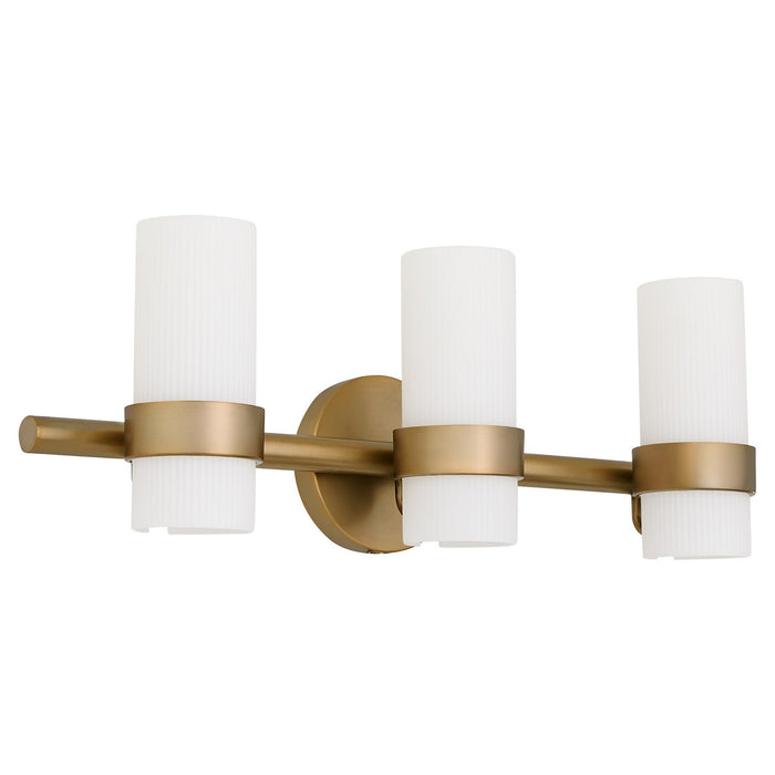 Quorum 5169-3-47 Three Light Vanity, Brushed Brass