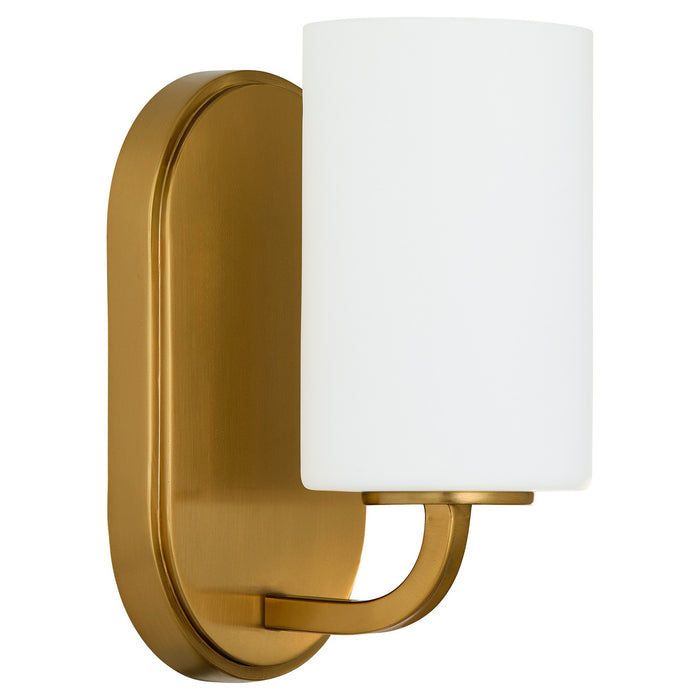 Quorum 5307-1-47 One Light Wall Mount, Brushed Brass