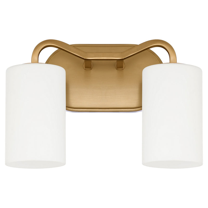 Quorum 5307-2-47 Two Light Vanity, Brushed Brass