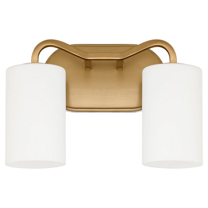 Quorum 5307-2-47 Two Light Vanity, Brushed Brass