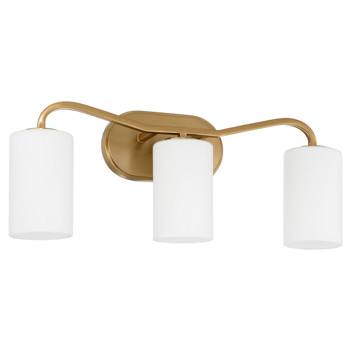Quorum 5307-3-47 Three Light Vanity, Brushed Brass