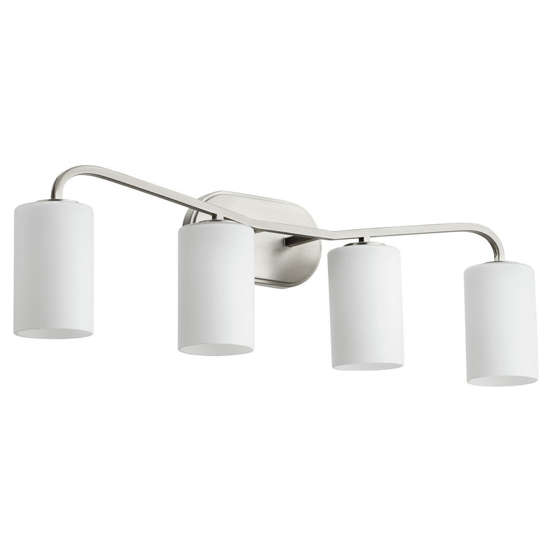 Quorum 5307-4-65 Four Light Vanity, Satin Nickel