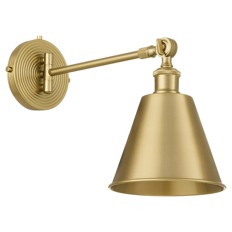 Quorum 5320-1-80 One Light Wall Mount, Aged Brass