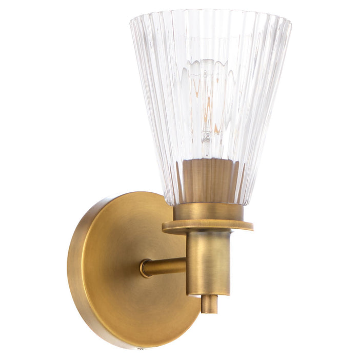 Quorum 5803-1-47 One Light Wall Mount, Brushed Brass