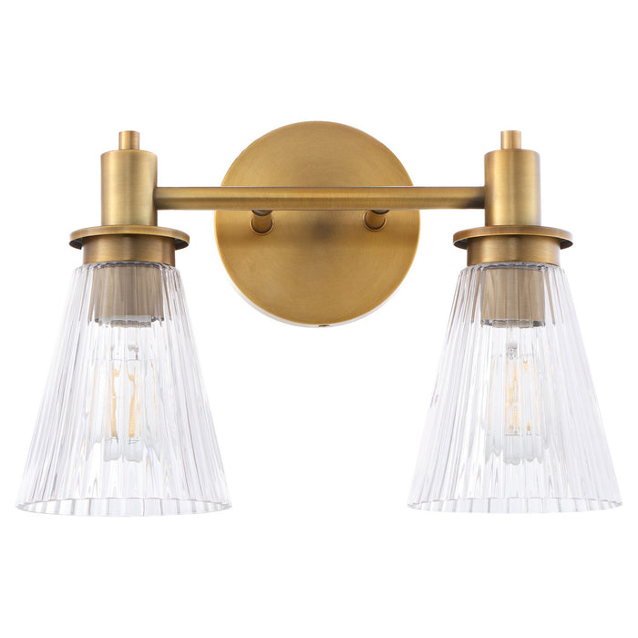 Quorum 5803-2-47 Two Light Vanity, Brushed Brass