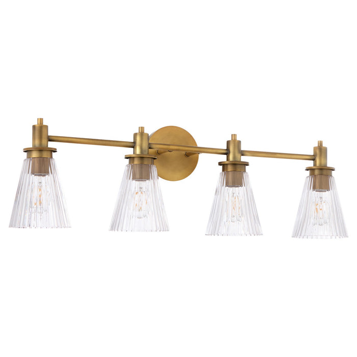 Quorum 5803-4-47 Four Light Vanity, Brushed Brass