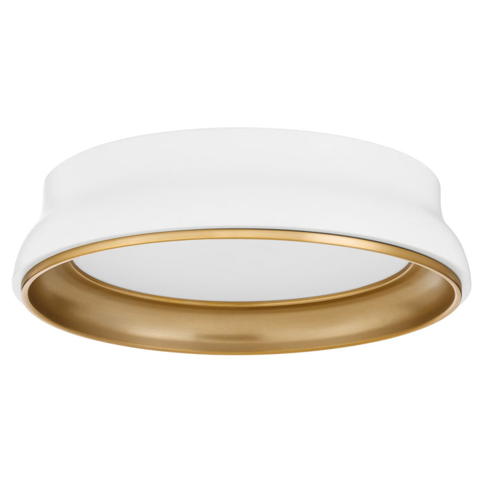 Quorum 8-2018-0847 Ceiling Mount, Studio White / Brushed Brass