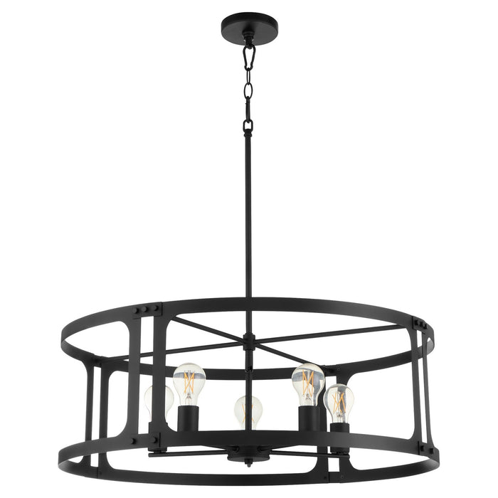 Quorum 8231-5-59 Five Light Pendant, Matte Black
