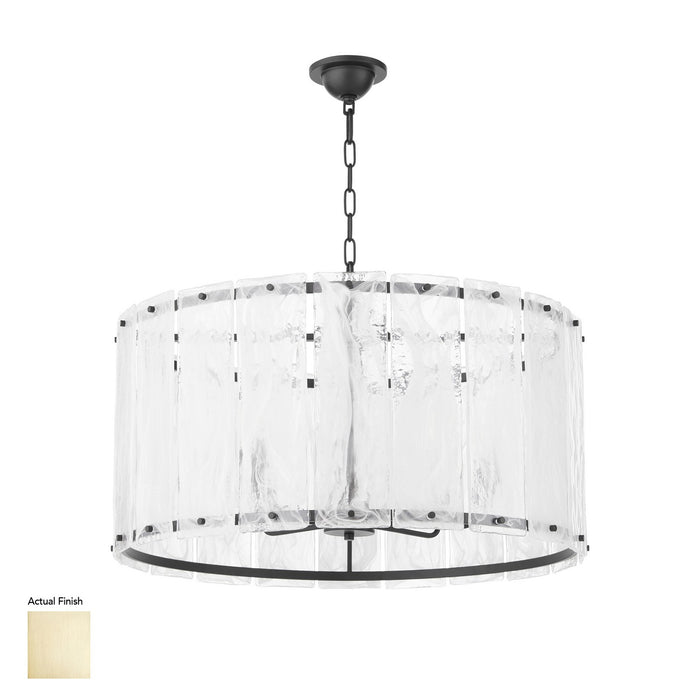 Quorum 8575-8-80 Eight Light Pendant, Aged Brass