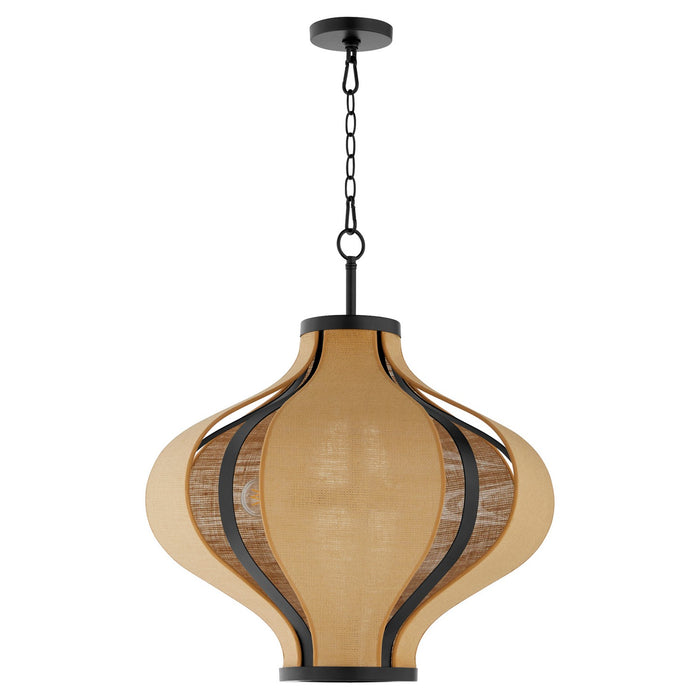 Quorum 892-3-59 Three Light Pendant, Matte Black