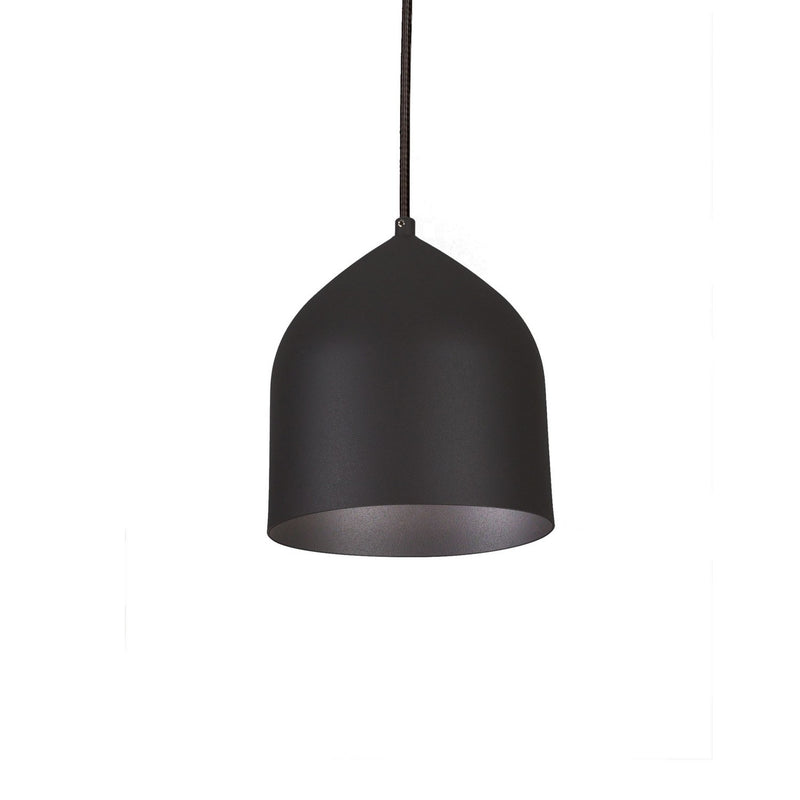 Kuzco Lighting 49108-BK/BK One Light Pendant, Black/Black