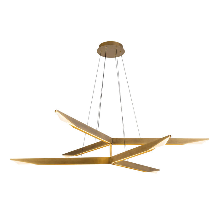 Kuzco Lighting CH64242-VB-UNV-010 LED Chandelier, Vintage Brass