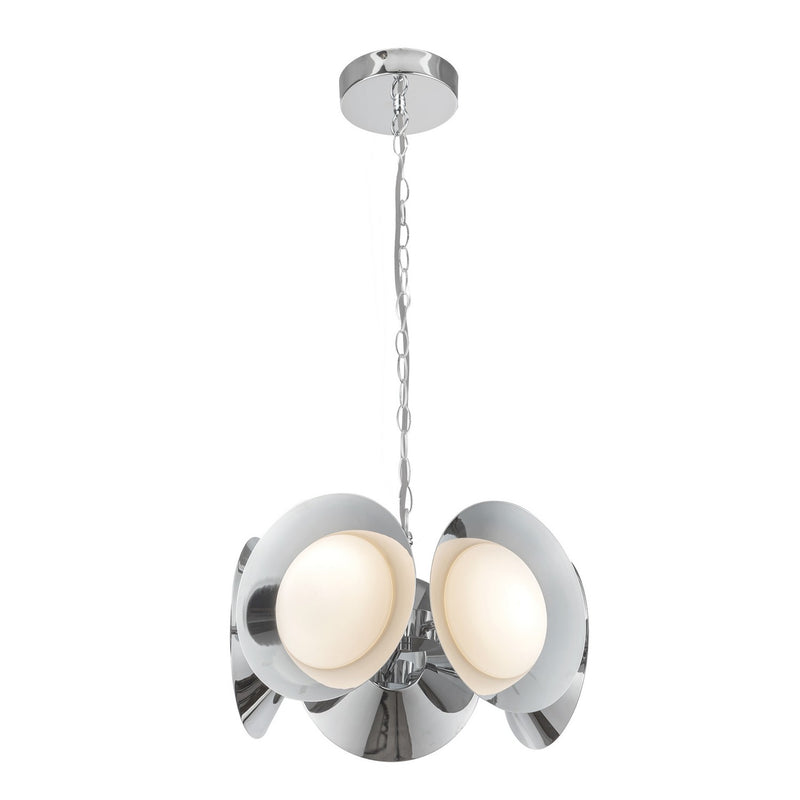 Kuzco Lighting CH77916-CH/OP-UNV LED Chandelier, Chrome/Opal Glass