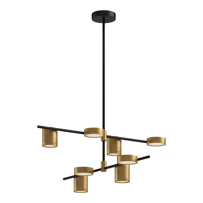 Kuzco Lighting CH96840-BK/BG-UNV LED Chandelier, Black/Brushed Gold