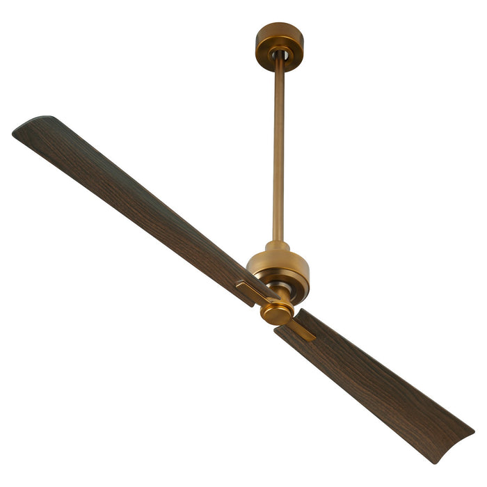 Quorum 30562-47 56"Patio Fan, Brushed Brass