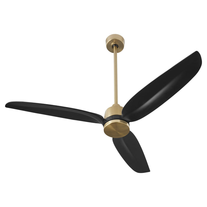Quorum 34583-80 58"Patio Fan, Aged Brass w/ MB downrod