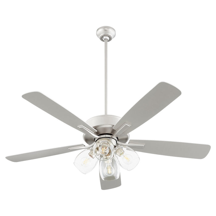 Quorum 4525-04165 52" Ceiling Fan, Satin Nickel