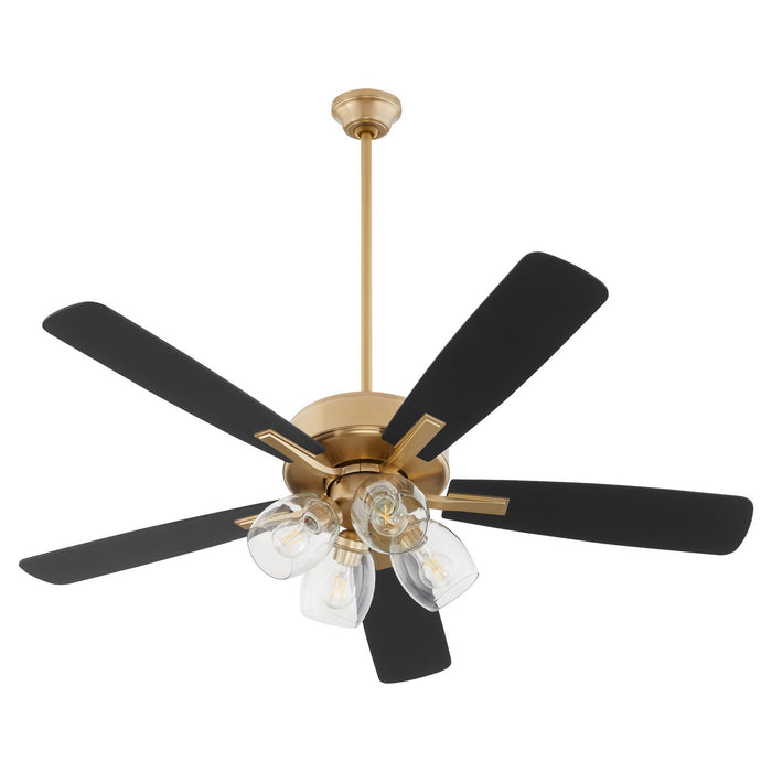 Quorum 4525-0480 52" Ceiling Fan, Aged Brass