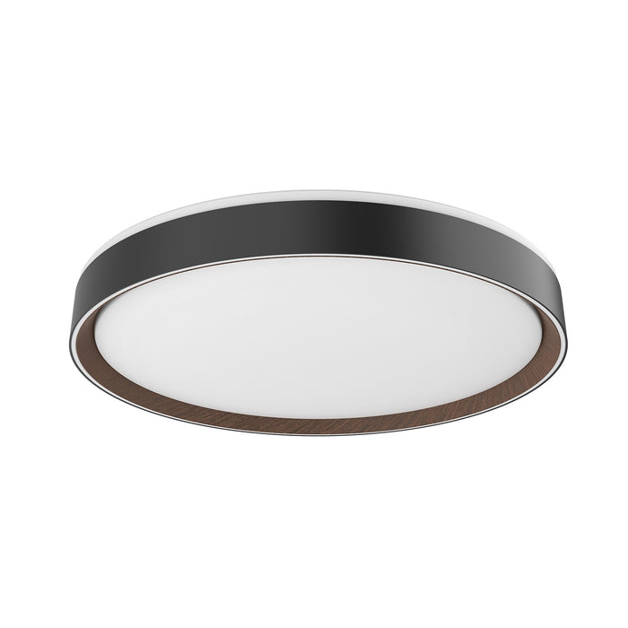 Kuzco Lighting FM43920-BK/WT-5CCT LED Flush Mount, Black/Walnut