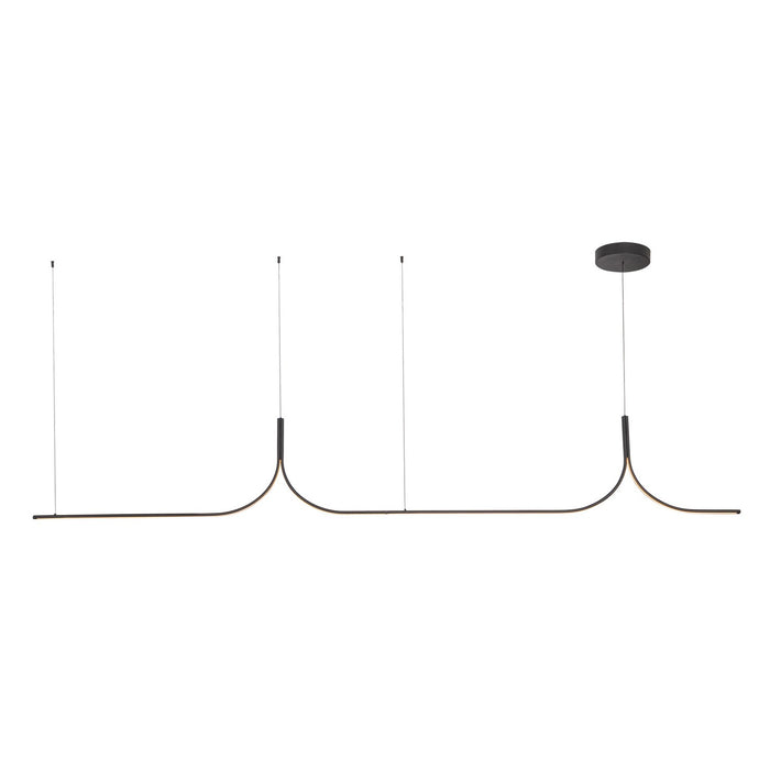 Kuzco Lighting LP17910-BK-UNV-010 LED Linear Pendant, Black