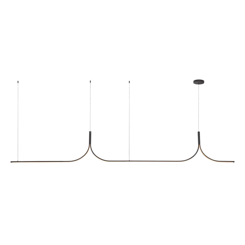 Kuzco Lighting LP17910-BK-UNV-010-RT LED Linear Pendant, Black