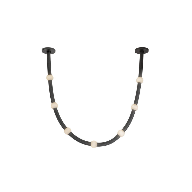 Kuzco Lighting PD39307-BK/OP-UNV-RT LED Pendant, Black/Opal Glass
