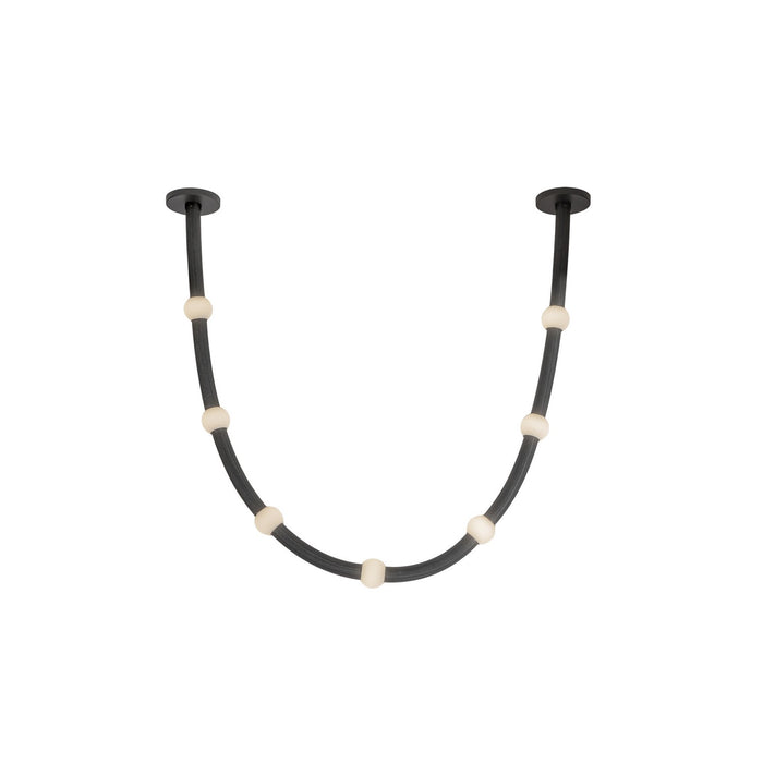 Kuzco Lighting PD39307-BK/OP-UNV-RT LED Pendant, Black/Opal Glass
