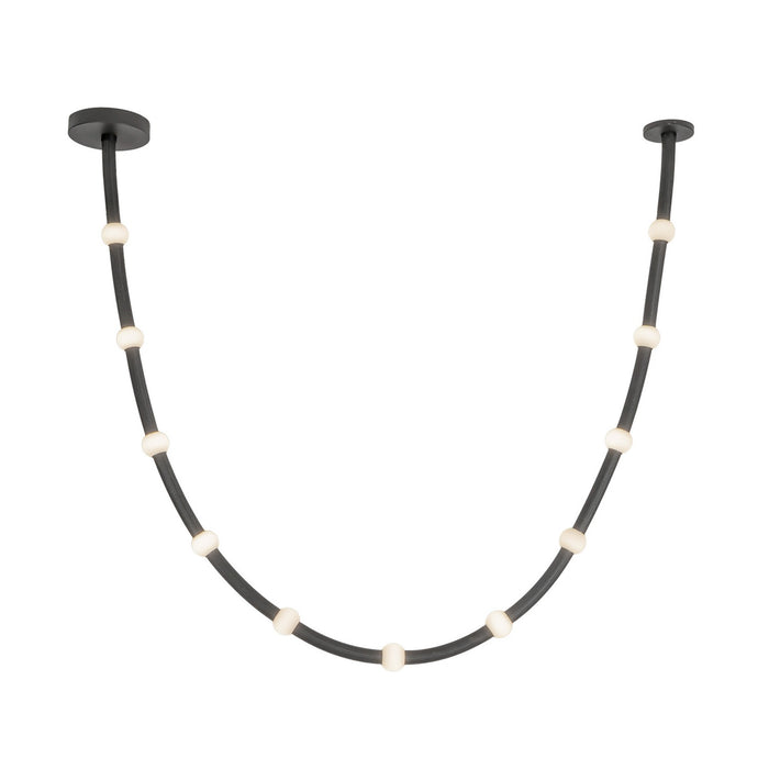 Kuzco Lighting PD39310-BK/OP-UNV-010 LED Pendant, Black/Opal Glass