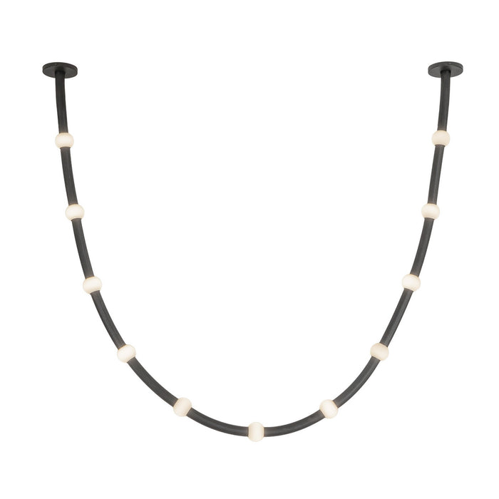 Kuzco Lighting PD39310-BK/OP-UNV-010-RT LED Pendant, Black/Opal Glass