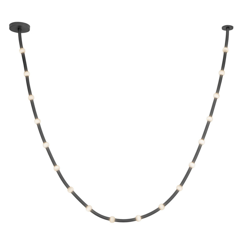 Kuzco Lighting PD39317-BK/OP-UNV-010 LED Pendant, Black/Opal Glass