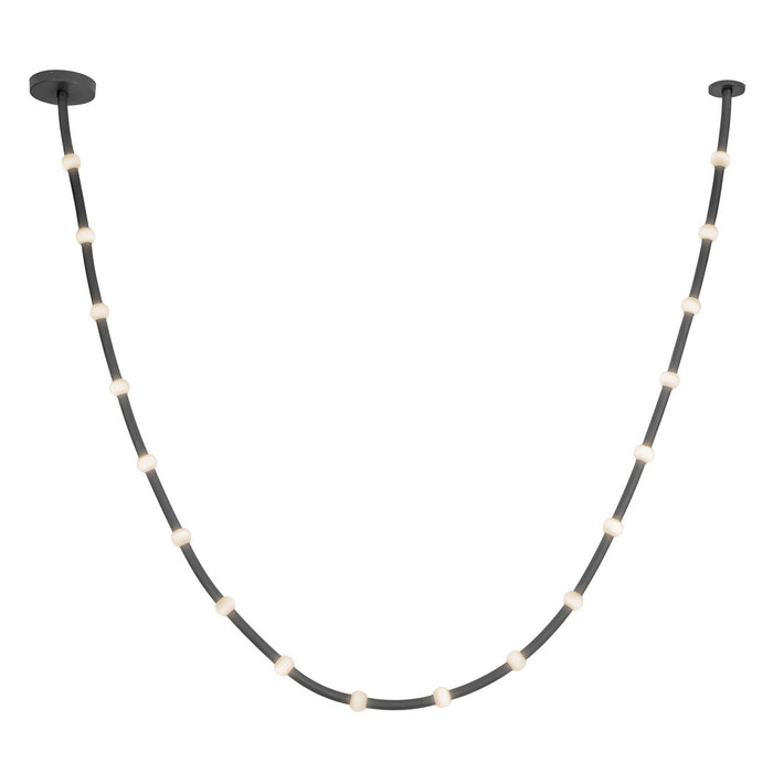 Kuzco Lighting PD39317-BK/OP-UNV-010 LED Pendant, Black/Opal Glass