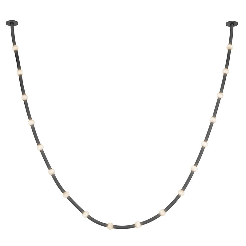 Kuzco Lighting PD39317-BK/OP-UNV-010-RT LED Pendant, Black/Opal Glass