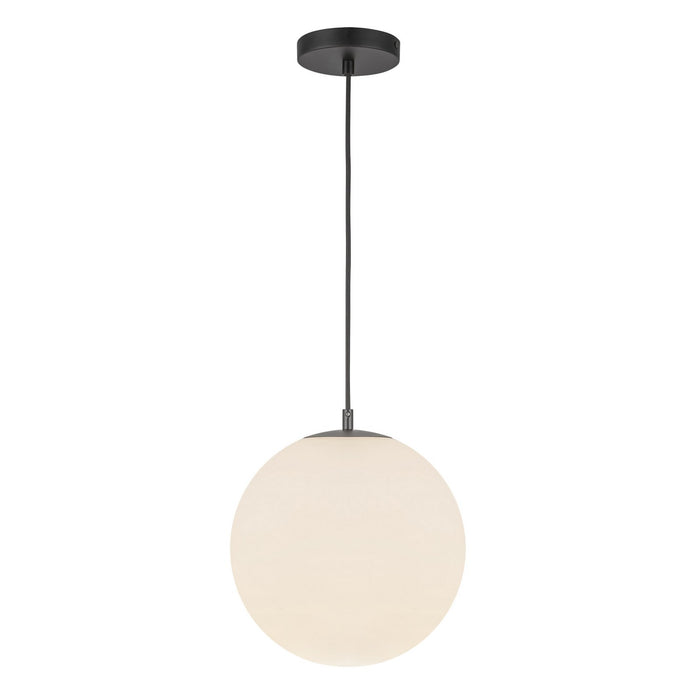 Kuzco Lighting PD43212-BK/OP-5CCT-UNV LED Pendant, Black/Opal Glass