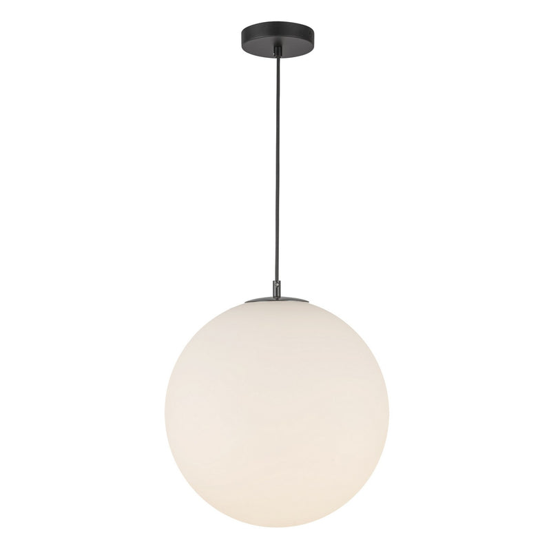 Kuzco Lighting PD43216-BK/OP-5CCT-UNV LED Pendant, Black/Opal Glass