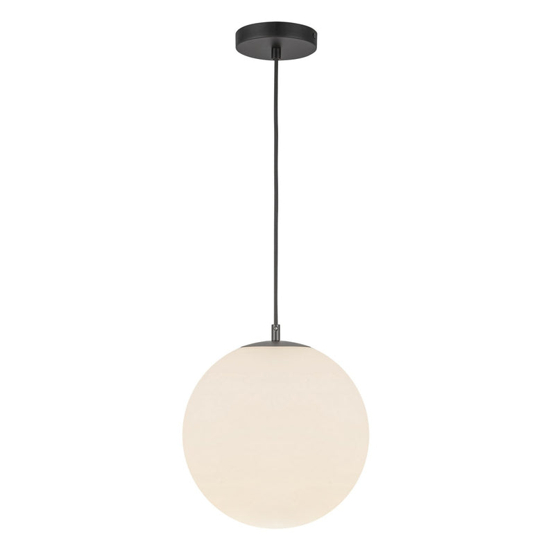 Kuzco Lighting PD43612-BK/OP-5CCT-UNV LED Pendant, Black/Opal Glass