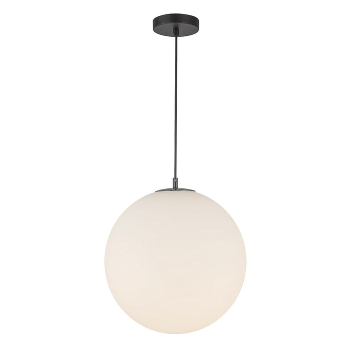 Kuzco Lighting PD43616-BK/OP-5CCT-UNV LED Pendant, Black/Opal Glass