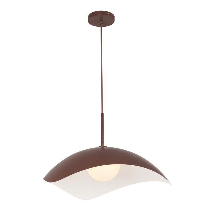 Kuzco Lighting PD55922-BGD One Light Pendant, Burgundy