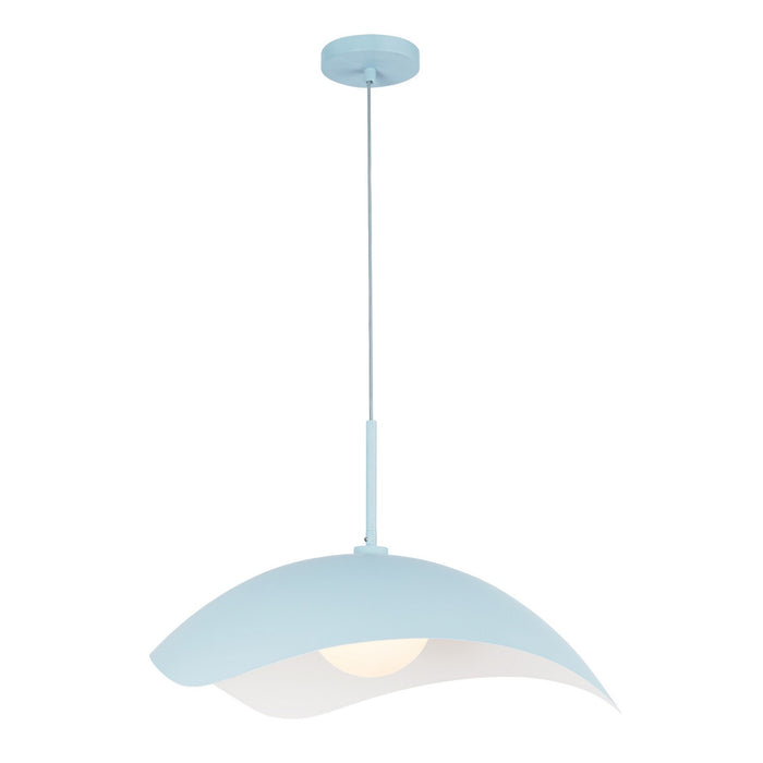 Kuzco Lighting PD55922-CER One Light Pendant, Cerulean